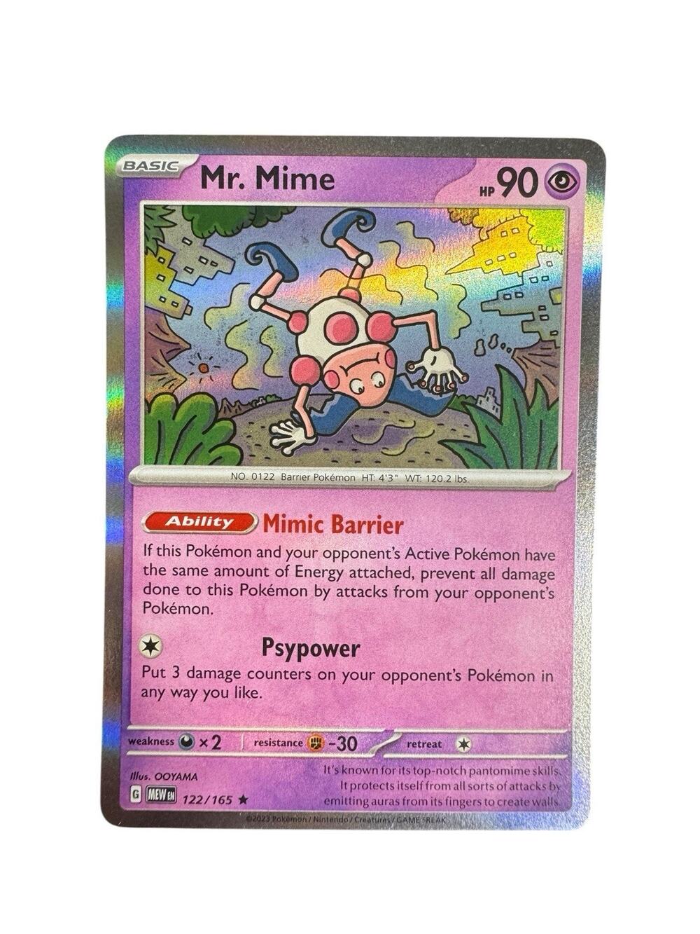 Mr. Mime Reverse Holo SV: Scarlet‎ & Violet 151 Rare 122/165 Pokemon Card